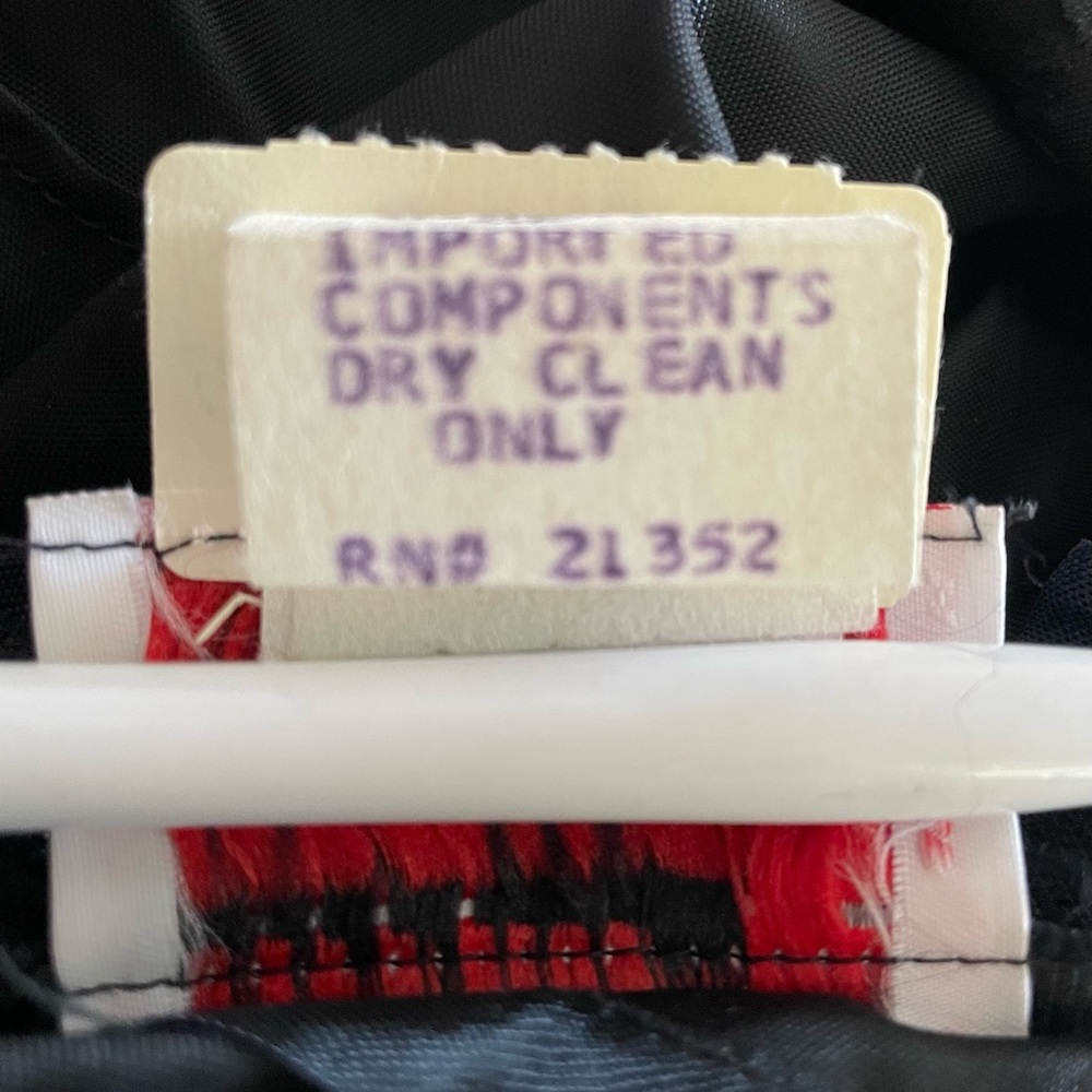 Vintage MISS ELLIETTE Dress Blk Chiffon/White Trim Formal Evening Long Gown Sz 6 - Picture 6 of 11